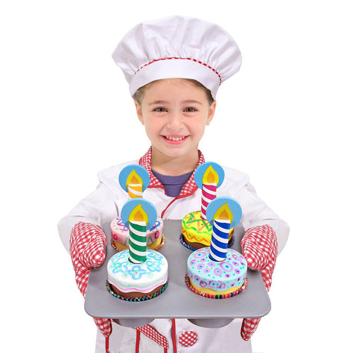 Melissa & Doug Bake & Decorate Wooden Cupcake Play Set