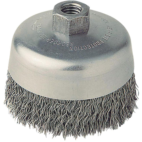 Weiler Vortec 5 In. Crimped 0.02 In. Angle Grinder Wire Brush