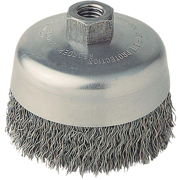 Weiler Vortec 5 In. Crimped 0.02 In. Angle Grinder Wire Brush