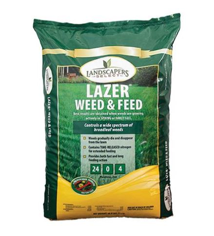 Landscapers Select Lazer Lawn Weed and Feed Fertilizer 24-0-4 (48 lb / 15000 sq-ft)