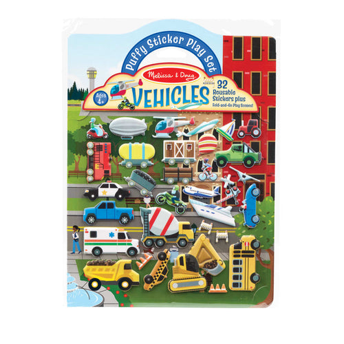 Melissa & Doug Puffy Sticker Play Set - Vehicles