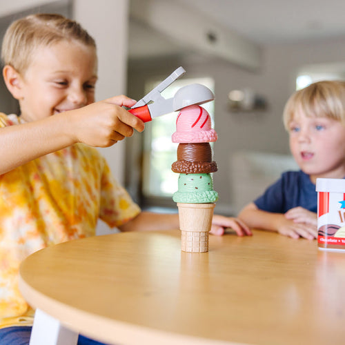 Melissa & Doug Scoop & Stack Ice Cream Cone Magnetic Play Set