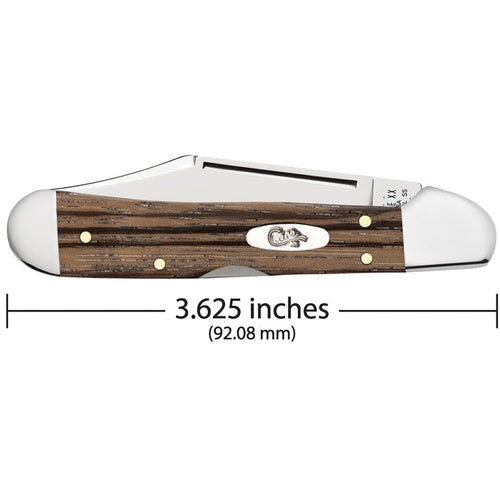 Case Natural Zebra Wood Mini CopperLock Engravable
