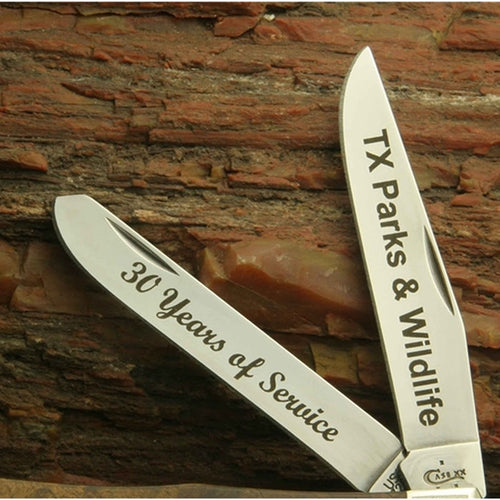 Case Natural Zebra Wood Mini CopperLock Engravable