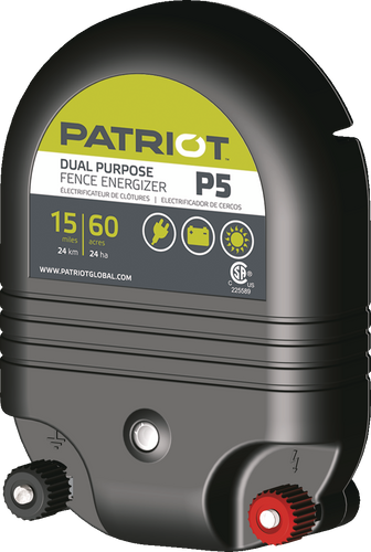 PATRIOT P5 Dual Purpose Fence Energizer (12V/110V)
