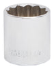 Vulcan Drive Standard Socket SAE 1/2 Drive 12-Point Chrome Vanadium Steel Chrome