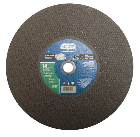 Century Drill And Tool Saw Blade High Speed (Masonry) 14″ 1/8″ Thickness 1″ Arbor