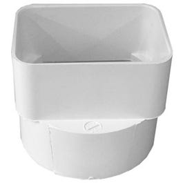 PVC Sewer & Drain Downspout Adapter, 3 x 4 x 4-In.