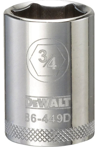 DeWalt 1/2 Drive Standard Length Sockets (6 Point) 3/4-In.