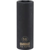 Metric Deep Impact Socket, 6-Point, Black Oxide, 1/2-In. Drive, 18mm