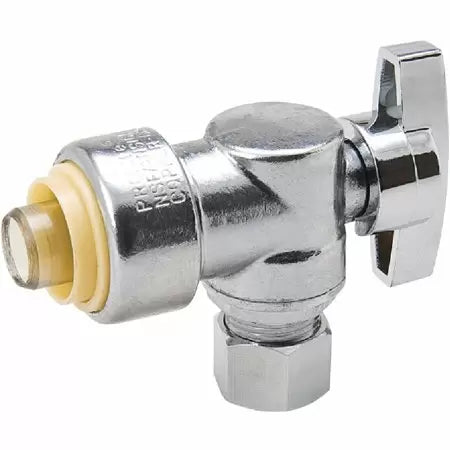 Proline Brass Push Angle Valve 1/2” x 3/8”