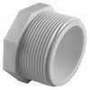 Pipe Thread Plug, Male, White, 1.25-In.