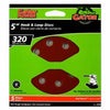 5-Pk., 8-Hole 320-Grit Vented Sanding Disc