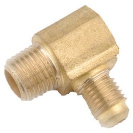 Pipe Fitting, Flare Elbow, Lead-Free Brass, 1/2 x 1/2-In. MPT