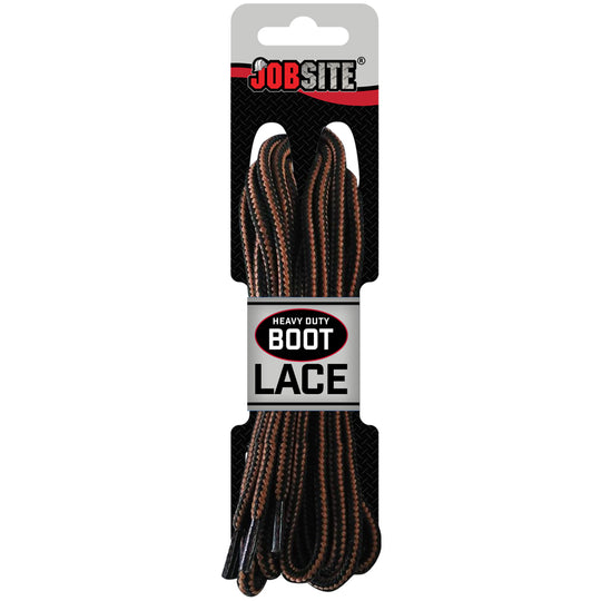 Jobsite & Manakey Group Braided Laces Black / Brown 45 in.
