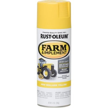 Rust-Oleum 280144 Farm & Equipment Spray Paint, New Holland Yellow ~ 12 oz