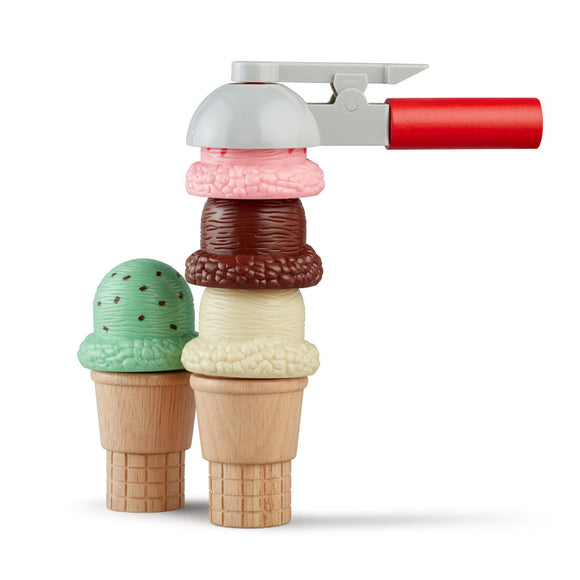Melissa & Doug Scoop & Stack Ice Cream Cone Magnetic Play Set