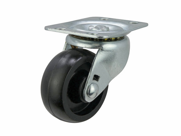 Shepherd Hardware 2-Inch Polypropylene Wheel Swivel Plate Caster, 125-lb Load Capacity