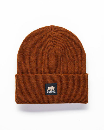 Berne Heritage Knit Cuff Beanie Brown Duck