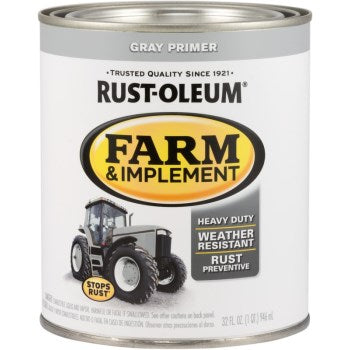 Rust-Oleum 280106 Farm & Implement Primer, Gray ~ Qt