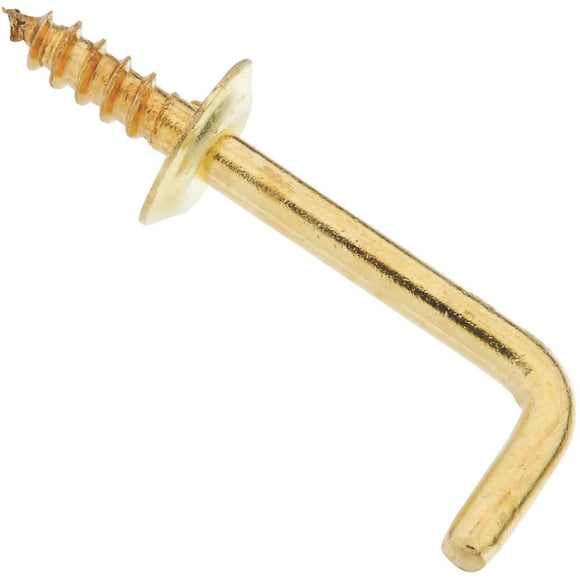National 1 In. Solid Brass Shoulder Hook (3 Count)