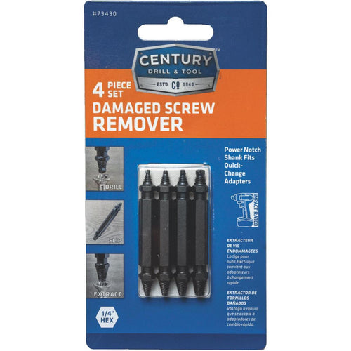 Century Drill & Tool 4-Piece Screw Extractor Set