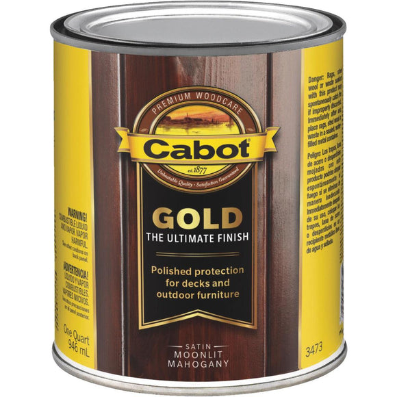 Cabot Gold Exterior Stain, Moonlit Mahagany, 1 Qt.