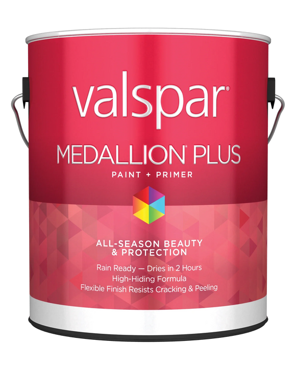 Valspar® Medallion® Plus Exterior Paint + Primer Semi-Gloss 1 Gallon White Base